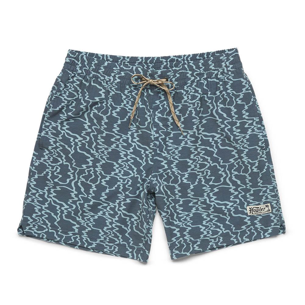 Howler Brothers Deep Set Boardshort Men's in Ocean Motion Shimmer
